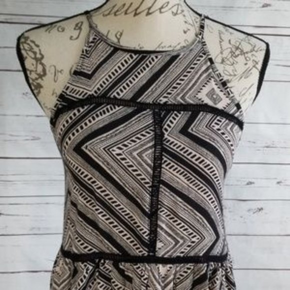 NWOT Xhilaration black/tan hankerchief dress - Picture 3 of 8